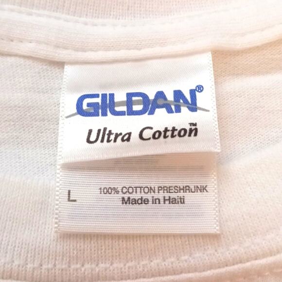 SAN DIEGO T-Shirt Mens Sz L WHITE Crewneck American Flag GRATEFUL Patriotic Flag - Picture 7 of 12